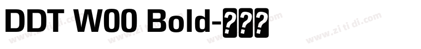 DDT W00 Bold字体转换